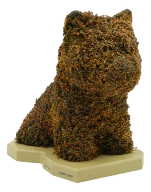 After Jeff Koons, Puppy Sculpture from Guggenheim Museum Bilbao, 1998, Plastic with Dried Flowers