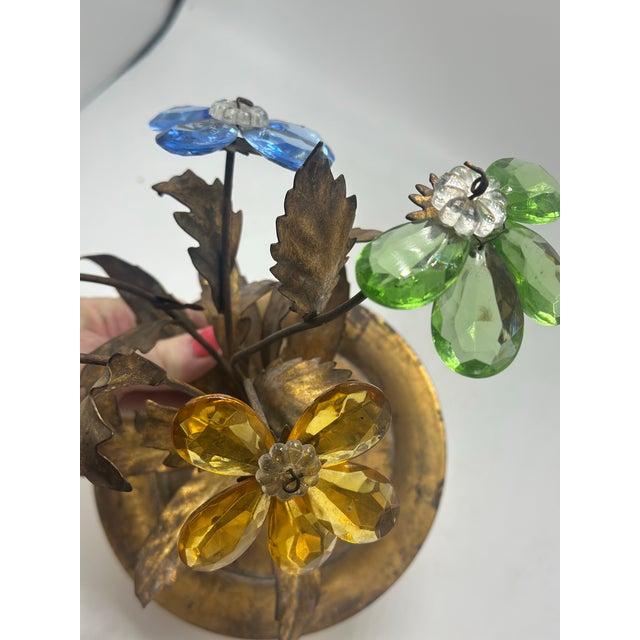 Vintage Italian Tole Floral Arrangement For Sale - Image 4 of 7