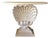Attributed Grosfeld House 1940’s Hollywood Regency Shell Demi Lune Console Table For Sale