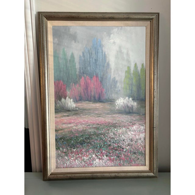 Paint Late 20th Century Landscape DI Rosario Oil Painting For Sale - Image 7 of 8