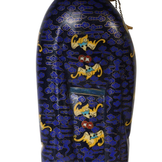 20th Century Chinese Antique Cloisonne Longevity Star Statuary For Sale - Image 11 of 13