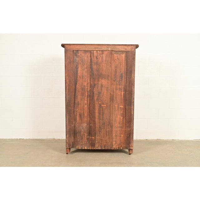 Antique Victorian Carved Oak Wardrobe or Armoire Dresser, Circa 1890s For Sale - Image 16 of 17
