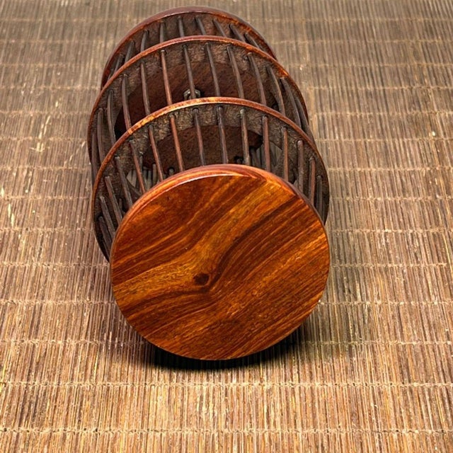 Add a touch of traditional Chinese charm to your home with this vintage rosewood cricket cage. Originally used for keeping...