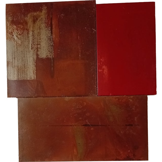 Contemporary Abstract Rust, Varnish and Aerosol on Metal "N 34 " by Andre Debono For Sale - Image 9 of 11