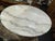 Marble table in the Parisian bistro style Diameter 90 cm Cast iron base