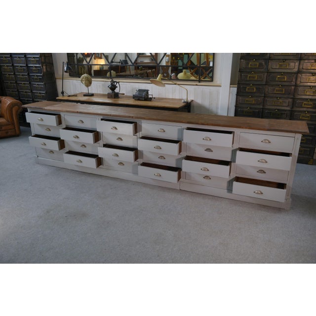 Large Vintage Drawer Craft Cabinet in Fir, 1950s, in Very Good conditions. Designed 1950 to 1959