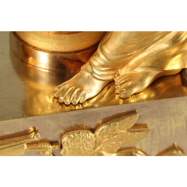 Green Astronomy Clock, France, 1825 For Sale - Image 8 of 16