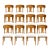 Teak Klismos Patio Dining Chairs. - Set of 12 For Sale