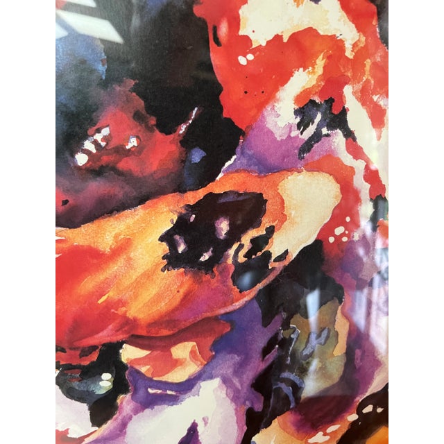 Transitional Original Watercolor - Goldfish, Tracy Reid, 1996 For Sale - Image 3 of 12