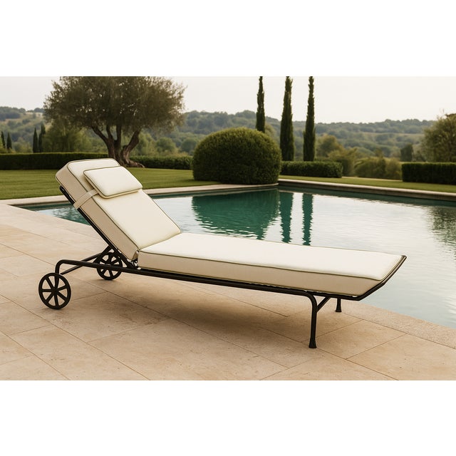 Not Yet Made - Made To Order Italian Antares Outdoor Chaise Lounge in Hand-Bent Metal For Sale - Image 5 of 6
