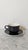 Rare Vera for Mikasa 'Black Pepper's cup & saucer, made in Japan. Subtle facets on the bottom of the cup, the black glaze...