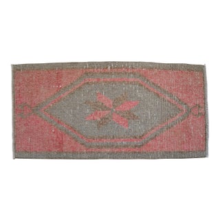 Hand Knotted Door Mat, Entryway Rug, Bath Mat, Kitchen Decor, Small Rug, Turkish Rug - 1′6″ × 2′11″ For Sale
