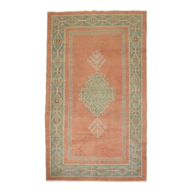 Antique Turkish Borlou Oushak Rug, 3'11'' X 6'3'' For Sale