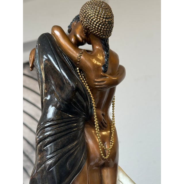 Mid 20th Century Erté, Romain De Tirtoff (1892–1990) "Lovers and Idol" Bronze Sculpture For Sale - Image 5 of 12