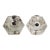 Pair of Vintage 1 In. Hexagon Clear Glass Cabinet Knobs For Sale