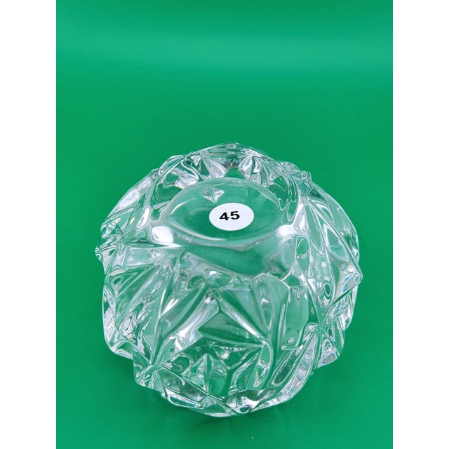 Late 20th Century Tiffany & Co Candle Holder Rock Hand Cut Crystal Pattern Votive Tea Light 3"H For Sale - Image 11 of 12