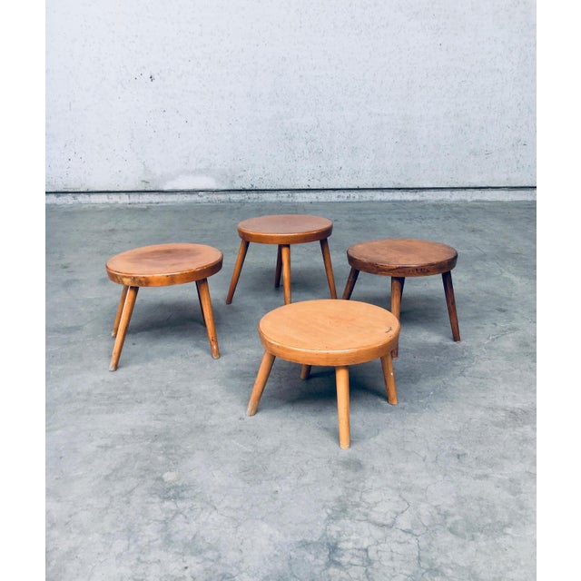 Mid-Century Low Side Table Set, Belgium, 1950s, Set of 4 For Sale - Image 14 of 18