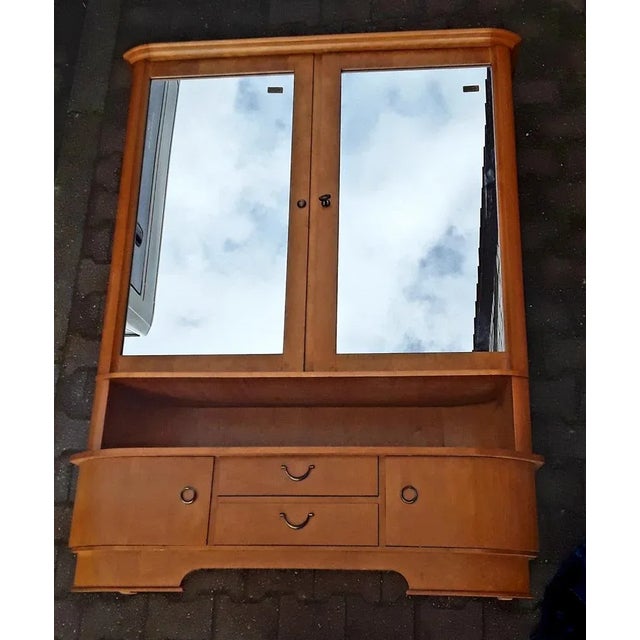 Mid-Century Modern Vintage German Shelf Cabinet in Maple, 1950s For Sale - Image 3 of 11