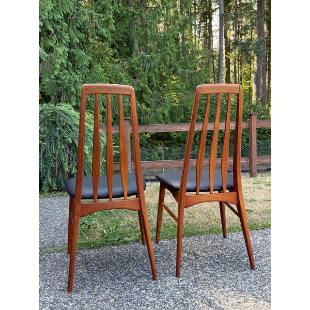 Wood 1960s Danish Modern Eva Chairs in Teak by Niels Koefoed, Set of 2 For Sale - Image 7 of 9