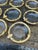 Chinoiserie Vintage Gilt Bamboo Table Setting Personal Ashtrays - Set of 8 For Sale - Image 3 of 11