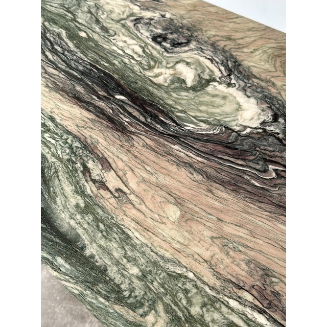 Cipollino Ondulato Marble Oval Coffee Table, Italy, 1980s For Sale - Image 13 of 16
