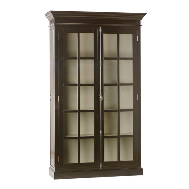 Black Reclaimed Wood & Glass Chairish