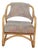 Boho Chic Upholstered Bamboo Armchairs For Sale