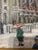 Christopher Willett, "Wall Street at Rush Hour" Oil on Masonite For Sale - Image 4 of 7
