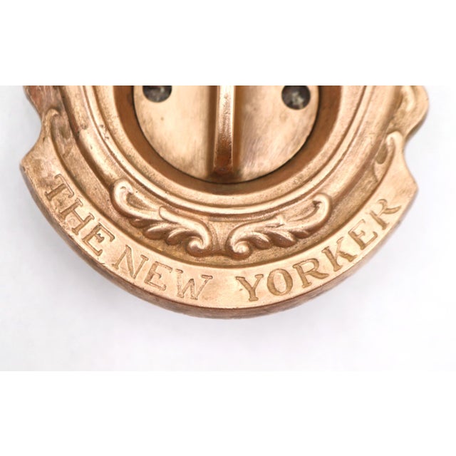 Traditional 1920s New Yorker Hotel Guest Room Bronze Door Privacy Latch For Sale - Image 3 of 5
