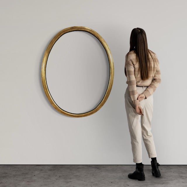 Antique Italian Oval Gilded Frame, 1880 For Sale - Image 10 of 14