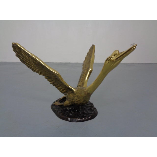 Regency Swan Coffee Table in Brass and Glass, France, 1960s For Sale - Image 11 of 18