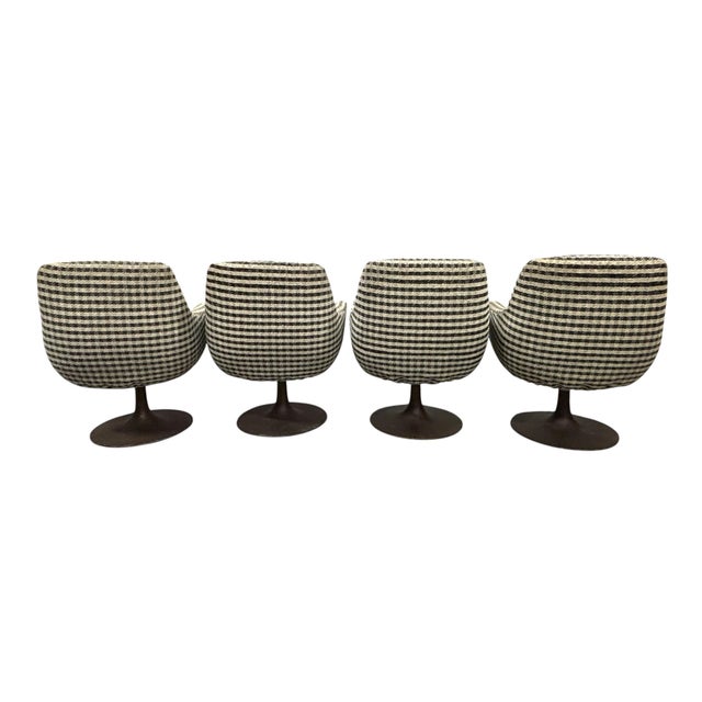 Dark Green Daystrom Furniture Molded Swivel Chairs, Set of 4 For Sale - Image 8 of 9