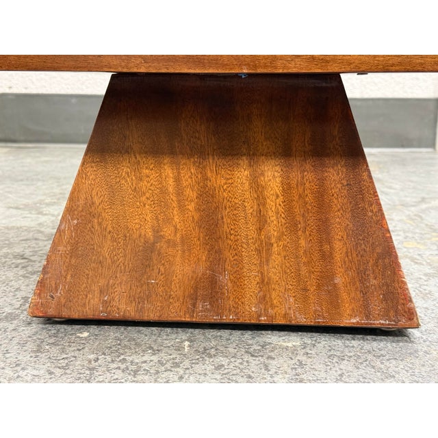 Art Deco Stool + Sculptural Wood Base, Circa 1920's For Sale - Image 11 of 12