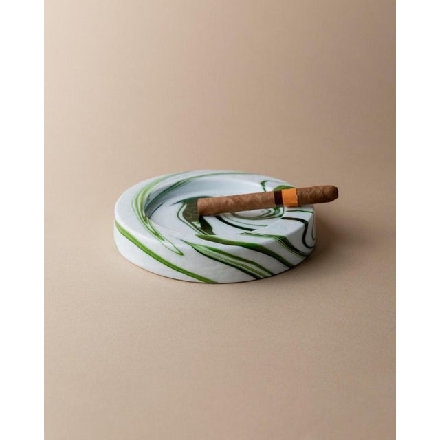 Vintage Murano Glass Bowl in Swirl Green by Sergio Asti for Venini, 1970s For Sale - Image 10 of 13