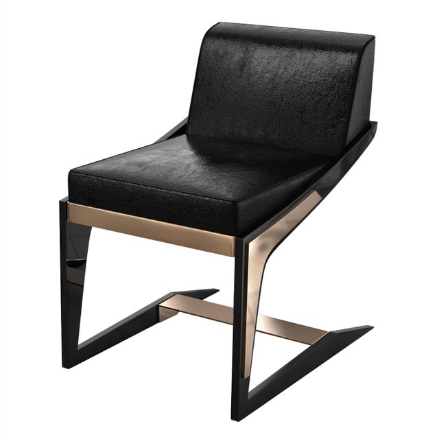 "Silenzioso" Chair with Stainless Steel and Bronze Details Bizimyer Furniture. Unmatched. Unrivalled. Designed by Hasan...