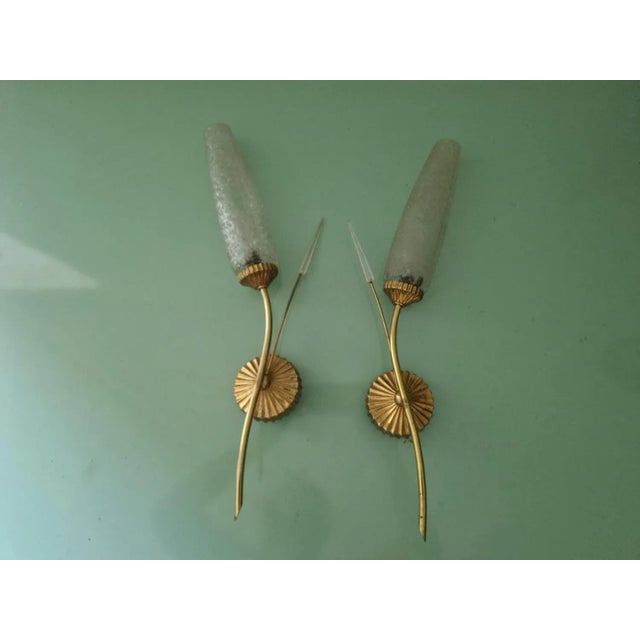 Mid-Century French Floral Wall Sconces, 1950s, Set of 2 For Sale - Image 9 of 13