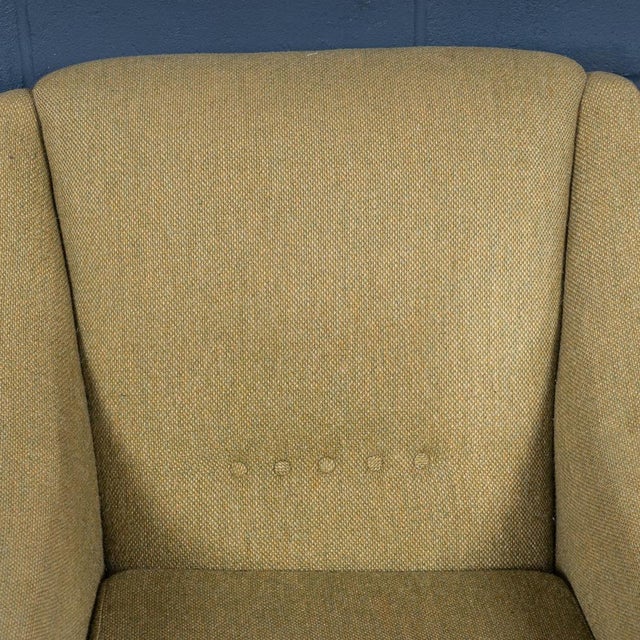 English Olive Green Upholstered Armchairs, 1960s, Set of 2 For Sale - Image 15 of 18