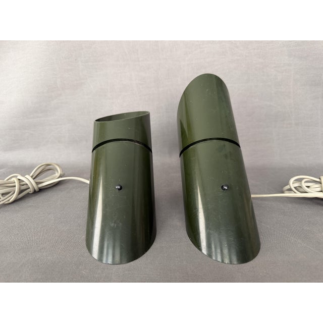 Forest Green Vintage Danish Phister Lamps by Hans Due for Fog & Mørup, 1969, Set of 2 For Sale - Image 8 of 11