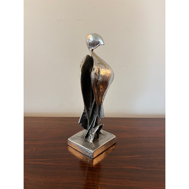 Very cool vintage mid century modern brutalist metal bird sculpture. Great presence, fun design. Almost feels like an...