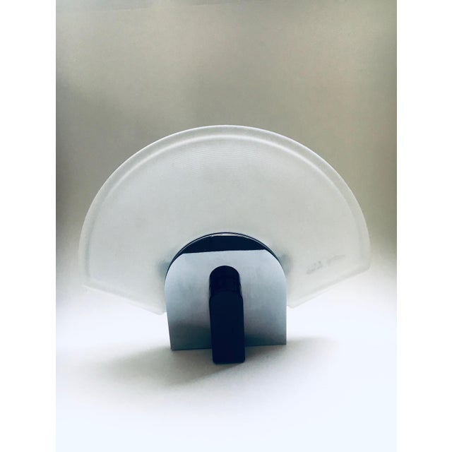 Postmodern Frosted Glass Sconce Wall Lamp from Metalarte, Spain, 1980s For Sale - Image 13 of 18