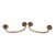 Pair of Vintage 3.75 In. Bridge Brass Drawer Pulls For Sale
