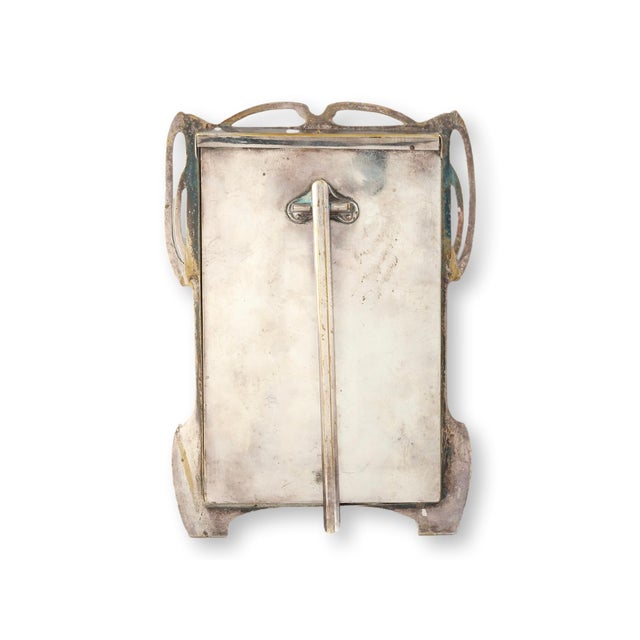 English English Art Nouveau Silverplate Picture Frame For Sale - Image 3 of 4