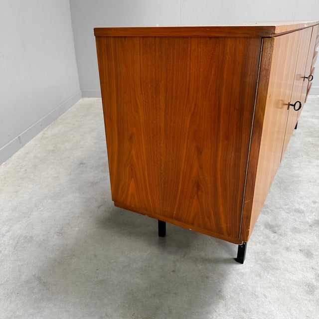 Brown Vintage Sideboard in Walnut, 1960s For Sale - Image 8 of 13