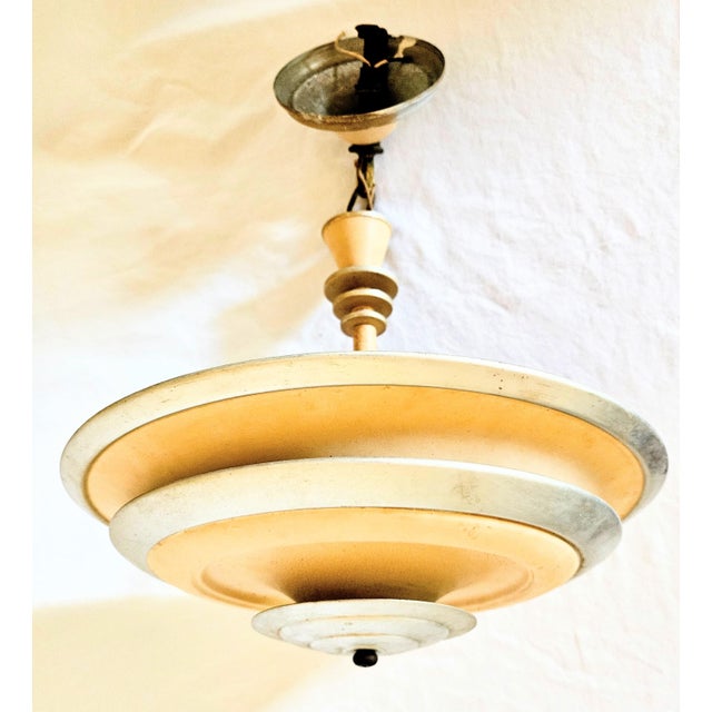 Art Deco Vintage Art Deco Ufo Ceiling Light For Sale - Image 3 of 10