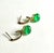 14k Yellow Gold Hoop Drop Earrings With Cabochon Emeralds & Diamonds, A Pair For Sale In New York - Image 6 of 8