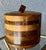 Mid-Century Modern Circa 1970/1980 Sleek & Chic Walnut Wood Ice Bucket With Attached Insulated Glass Insert For Sale - Image 3 of 18