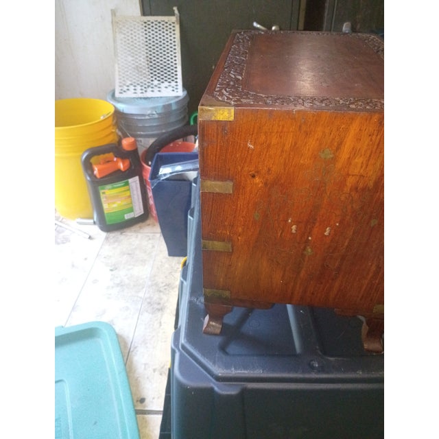 Small Antique Anglo-Indian Campaign Chest For Sale In Los Angeles - Image 6 of 12