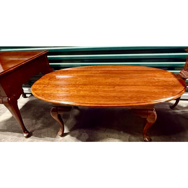 Wood Mid 20th Century Queen Anne Style Table Set For Sale - Image 7 of 12
