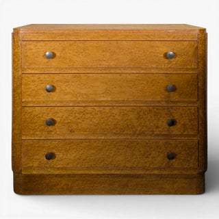 Art Deco Chest of Drawers in Speckled Maple For Sale