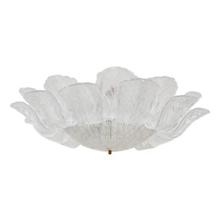 Large Italian Murano Glass Leaf Flush Mount, 2000 For Sale
